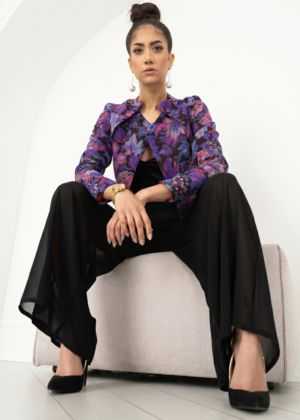 Floral Crop Blazer